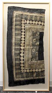 A Kuba Cloth Length 52 x width 24 1/2 inches.