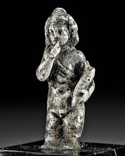 Miniature Romano-Egyptian Silver Harpocrates Amulet