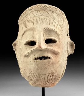 Roman Terracotta Theatre Mask, Tragic Figure w/ TL