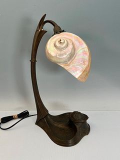 Art Nouveau Nautilus Shell Desk Lamp
