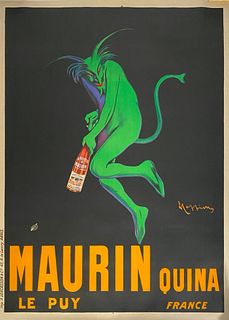 Leonotto Cappiello Lithograph Poster, Maurin Quina
