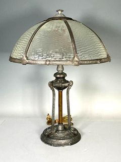H.I. Rainaud Slag Glass Table Lamp