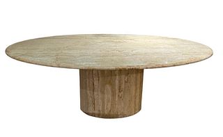 Modern Design Oval Travertine Dining Table