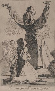 Francisco Jose De Goya y Lucientes Etching, Lo Que Puede Un Sastro!
