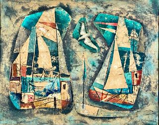 C.V. Donovan Gouache, Ships and Sails