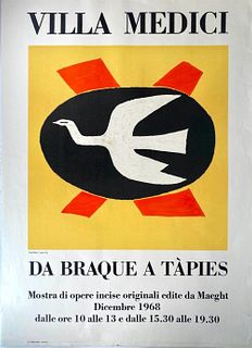 Villa Medici Exhibition Poster, Da Braque a Tapies