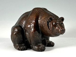 William McVey Bronze Figure, Old Grizzly