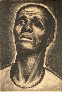 Julius Bloch Lithograph, Negro