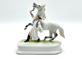 Herend Porcelain Figure of Horse and Trainer
