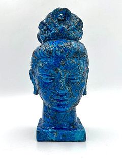 Aldo Londi for Bitossi Glazed Head of a Kwan Yin
