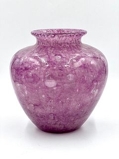 Large Signed Steuben Cluthra Vase 