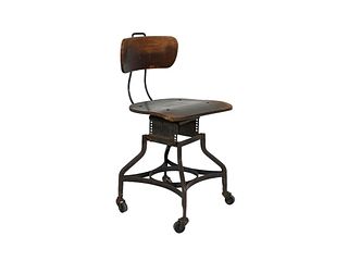 Toledo Industrial Wood Rolling Draftsman's Chair