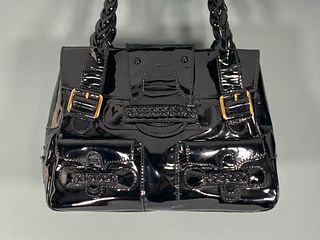 Valentino Black Patent Leather Handbag