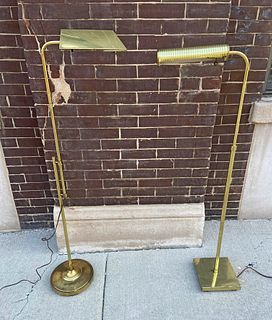 Two Mid Century After KOCH + LOWY Brass Floor Lamps