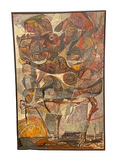 Large JOHN A. JURGENS Abstract Oil on Canvas 