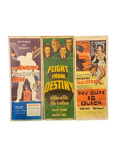 Three Vintage Pulp Movie Posters MICKEY SPILLANE