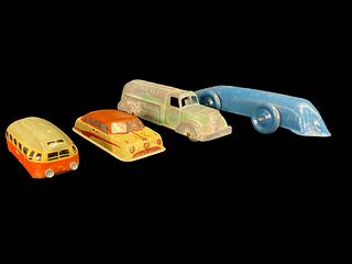 Streamline Art Deco Pressed Tin & Metal Toy Cars Vehicles