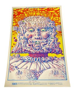 1969 LEE CONKLIN Signed Iron Butterfly Poster 