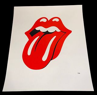 1995 ROLLING STONES Tongue Lithograph Poster