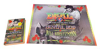 BILL KREUTZMANN GRATEFUL DEAD Signed "Deal" Book and Poster 