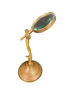 Brass Standing & Adjustable Magnifying Glass