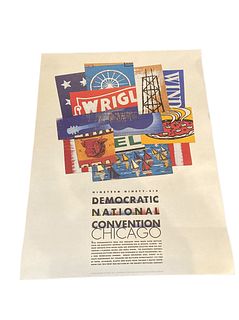 Democratic National Convention Poster Chicago 1996