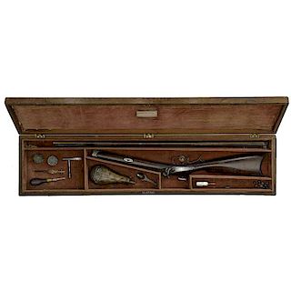 Cased Percussion Sporting Rifle By T.Wilson Lexington Ky