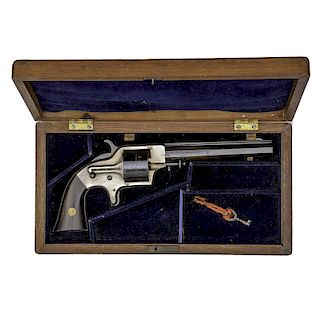 Superb Cased Merwin & Bray Revolver From The Steam Yacht Halcyon of New York