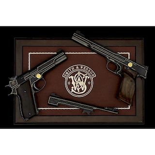 *Cased Matched Set of Factory Engraved Smith & Wesson Model 52 and Model 41   Pistols