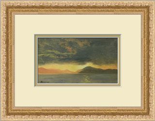 Albert Bierstadt Sunset Newly Custom Framed Print