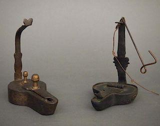 2 Iron grease lamps
