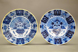 Two 18th c. Delft Chargers