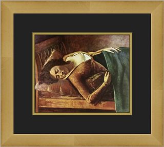 Balthus Sleeping Girl Custom Framed Print