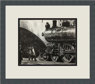 Edward Hopper The Locomotive Custom Framed Print