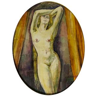 Attributed to: Kees van Dongen, Dutch 1877-1968) Watercolor on Paper, Nude