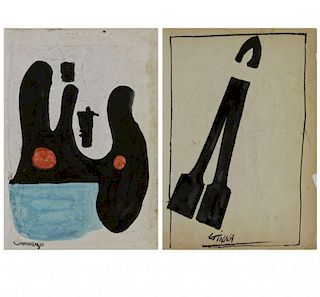 Ugo Giannattasio, Italian (1888-1958) Gouache on Paper, Abstract Composition