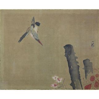 19/20th Century Chinese Song Dynasty Style Bird Scroll Painting