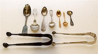 A Collection of Silver-Plate Flatware Articles, Various Makers, comprising: 6 large serving spoons 5 table spoons 39 teaspoons 2