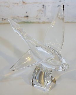 * A Steuben Glass Goose. Width 11 inches.