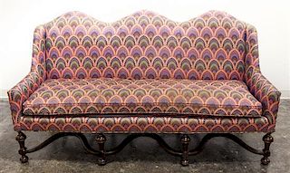 A William and Mary Style Sofa, Henredon Height 40 1/2 inches.