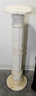 * A Continental Marble Pedestal. Height 40 inches.