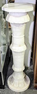 * A Pair of Continental Marble Pedestals. Height 36 1/2 inches.