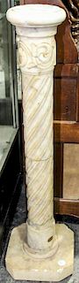* A Marble Column Height 34 1/4 inches.