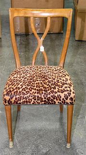 A Biedermeier Birch Side Chair Height 34 3/4 inches.