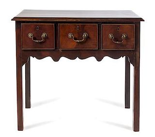 An English Mahogany Low Table Height 27 1/4 x width 30 x depth 17 3/4 inches.