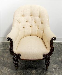 A William IV Style Armchair Height 32 inches.