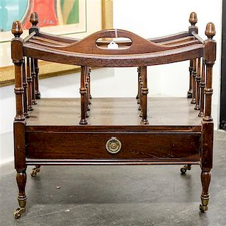 A Georgian Style Mahogany Canterbury Height 19 x width 19 inches.