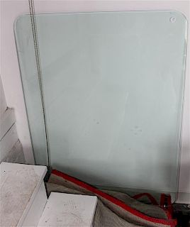 A Glass Table Top. Length 40 x width 23 1/2 inches.