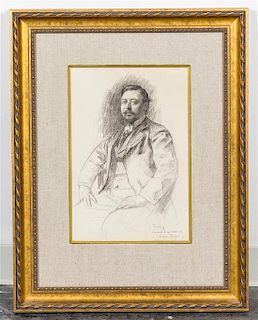 Henri Royer, (French, 1869-1938, Dedication Portrait