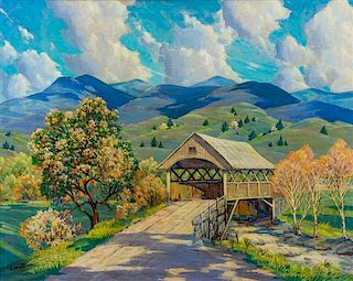 Gustave Cimiotti, (American, 1875-1969) , Forever Bridge